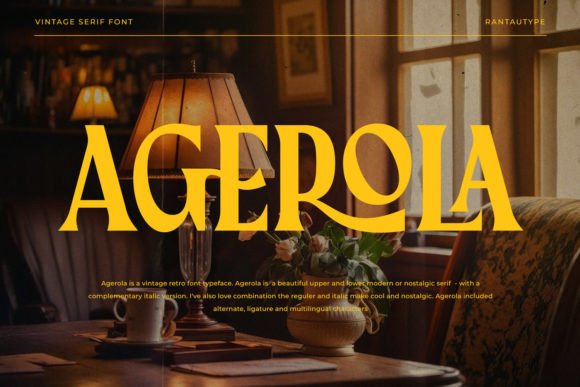 Agerola: Vintage Retro Font for Modern Campaigns