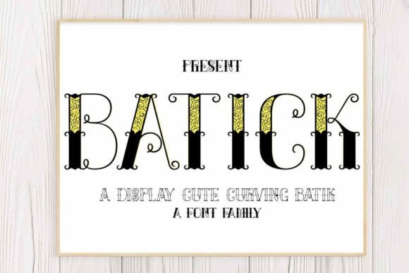 Batick Font: Elegant Decorative Typo