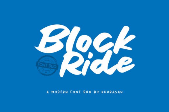 Block Ride Duo Font for Creative Campaigns