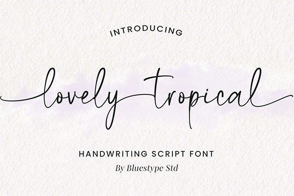 Lovely Tropical Font for Creative Projects