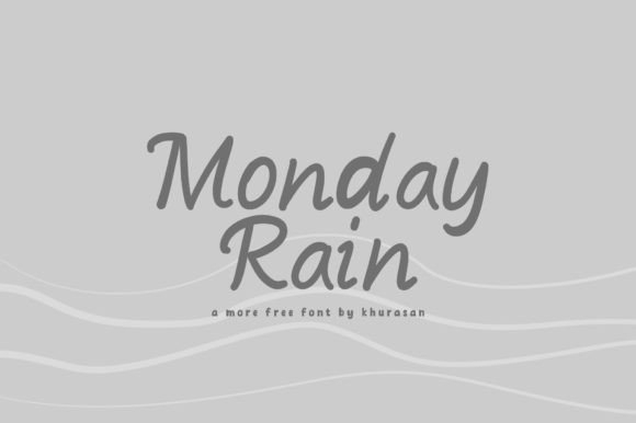 Monday Rain Font for Creative Projects