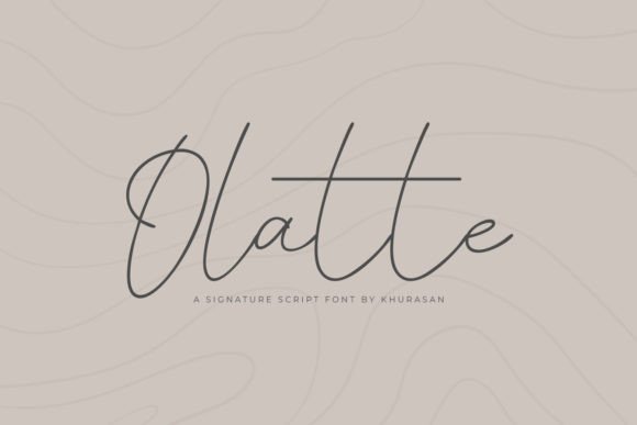 Olatte: A Script Font for Elegant Design