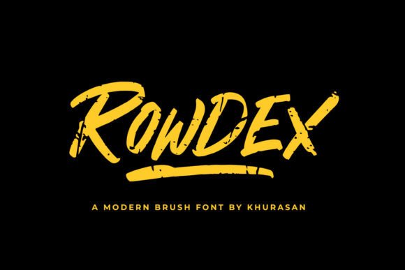 Rowdex: A Bold Brush Font for Business