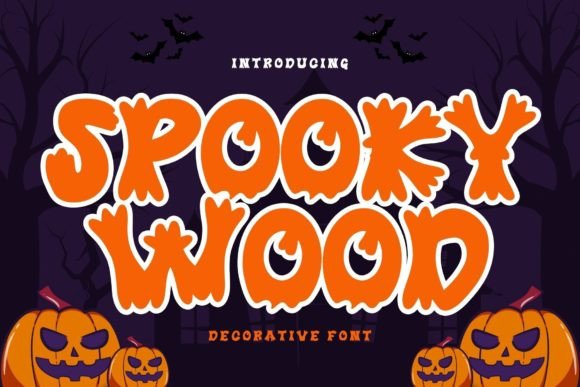 Spooky Wood: A Halloween Font for Creative Projects